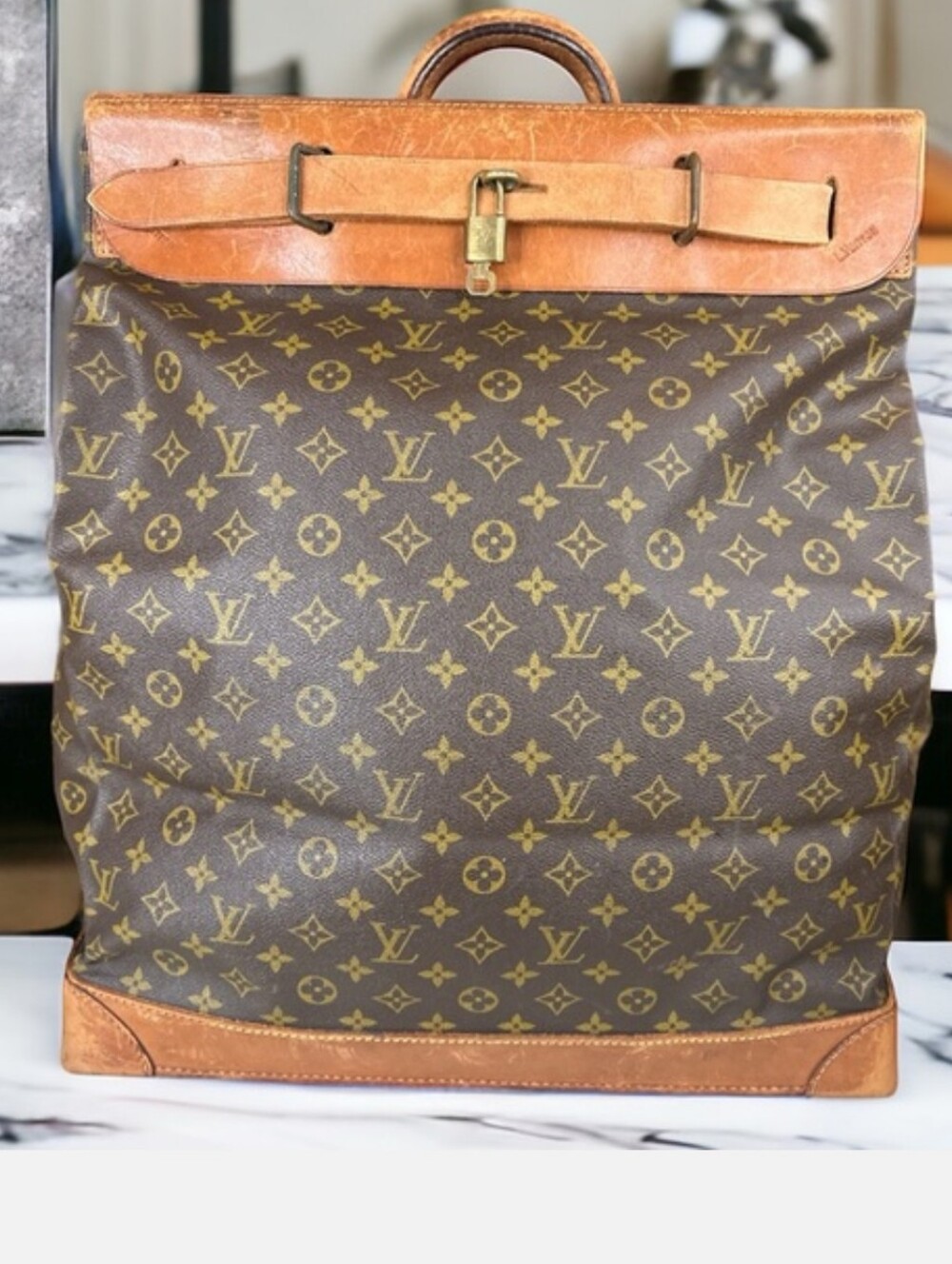 LOUIS VUITTON Vintage Monogram Canvas Steamer Bag Travel
